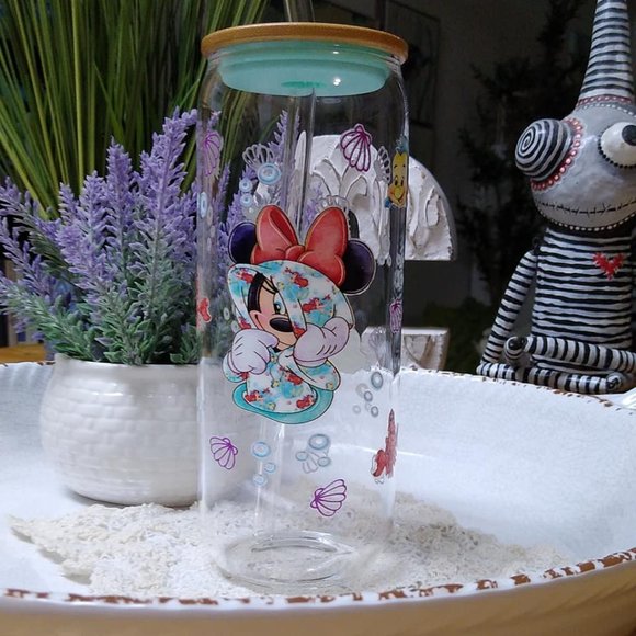 Minnie Mouse 24 oz can glass - Picture 1 of 2